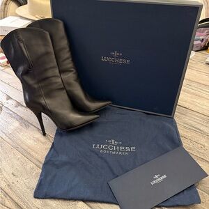 Lucchese Black Leather Boots